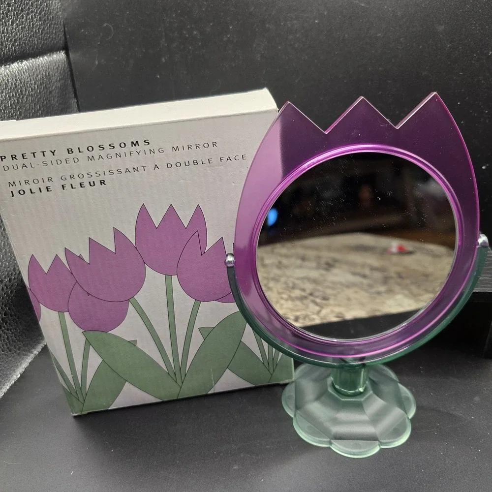 Vintage Pretty Blossoms Dual‎ Sided Magnifying Mirror